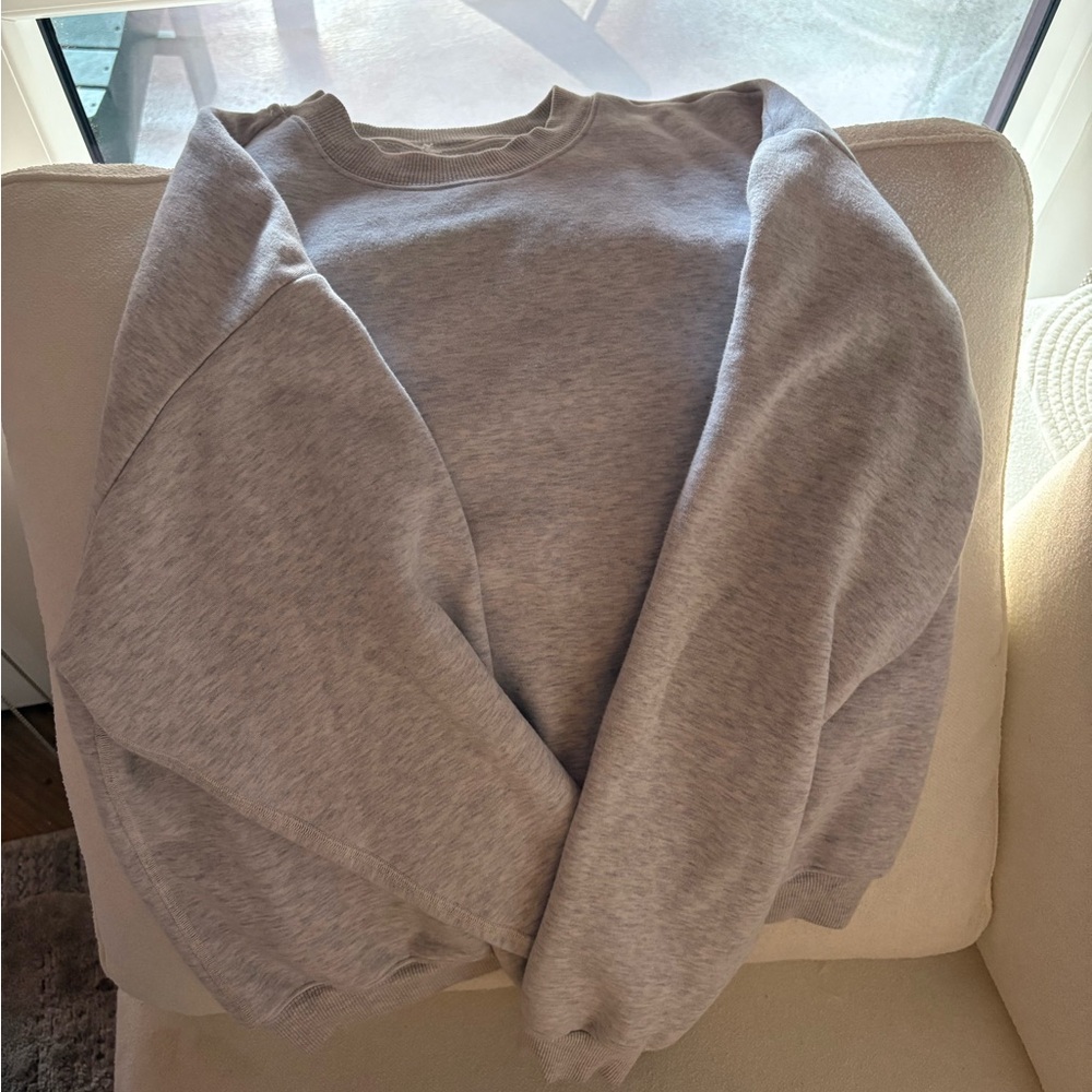 SKIMS grey cropped crew neck